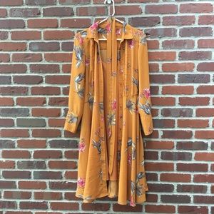 Floral Button Down Midi Dress